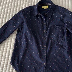 Maeve by Anthropologie Navy Button Up | Size 4P
